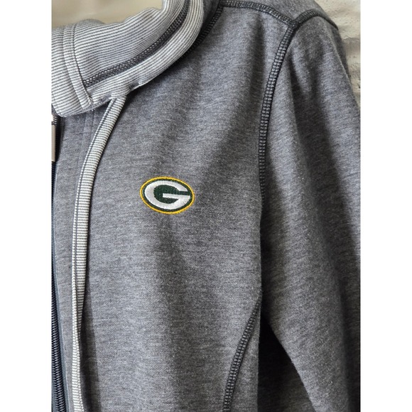 TOMMY BAHAMA Women's size Medium Green Bay Packers Full zip long sleeve - Picture 2 of 7